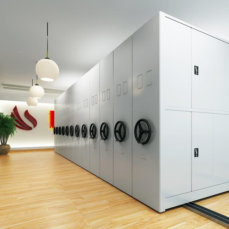 集架档案室制柜密集柜移密00023动摇式智能电动手钢文件柜凭档证