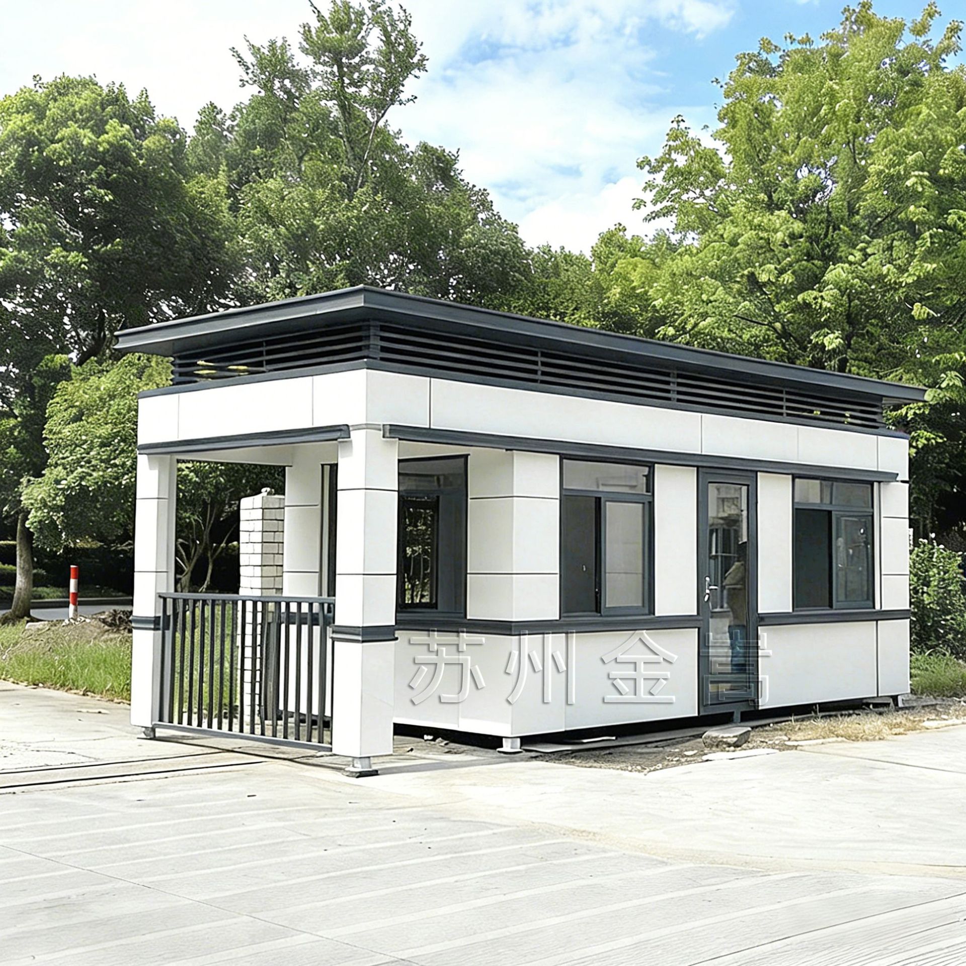 大型成品移动门卫岗亭可住人