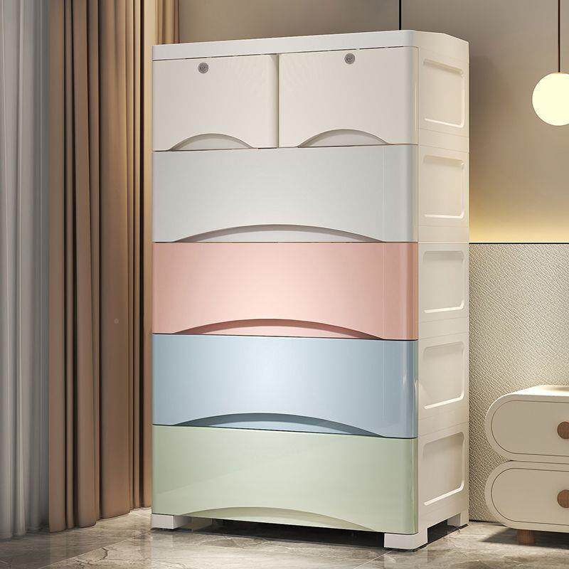 60C宝M塑抽式收纳柜子多屉层家用516衣服储物柜宝婴儿童衣柜五斗