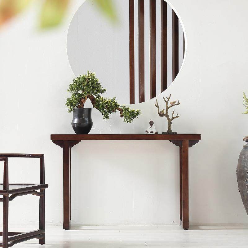 QBH1030-中新式实木玄关客家用入户玄关台条案现代简约厅桌靠墙长