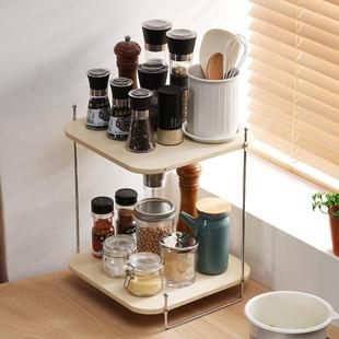 厨房转角005置物架台面角落料调架靠墙一品体三角调料多功架能收