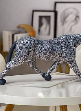 欧创意金钱豹仿卡通动物树脂工艺真品摆厅件客20241209酒式柜家居