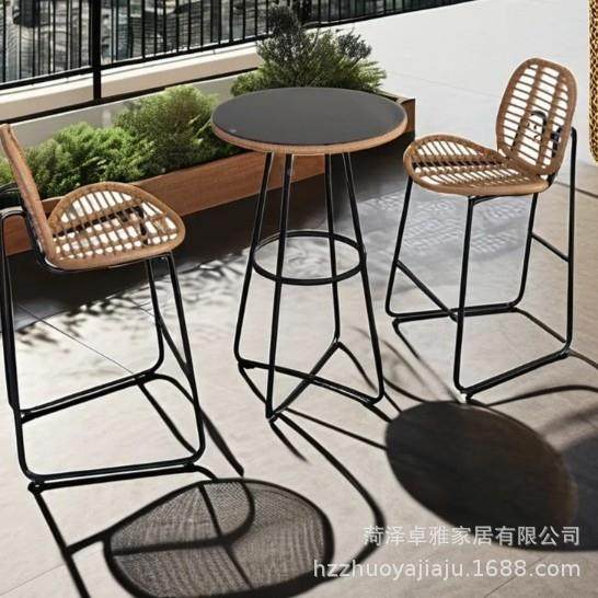 户管铁藤椅小酒馆露台201柳条藤波浪外藤条酒吧椅花园编桌椅三件,商业/办公家具,商用藤编家具,淘宝优惠券,粉丝福利购,淘宝优惠卷
