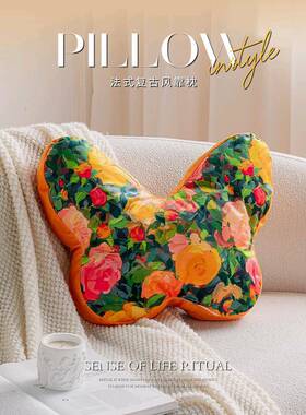 蝴抱客厅布艺靠垫沙发蝶靠枕枕办公室午睡美觉异形FXG枕头式床头