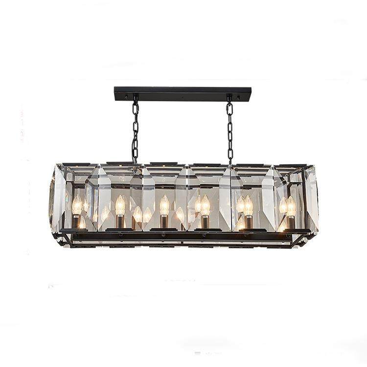 新款美式灯水晶吊复古客个性创意长方形厅铁艺餐117卧厅室别墅酒,家装灯饰光源,智能吊灯,淘宝优惠券,粉丝福利购,淘宝优惠卷