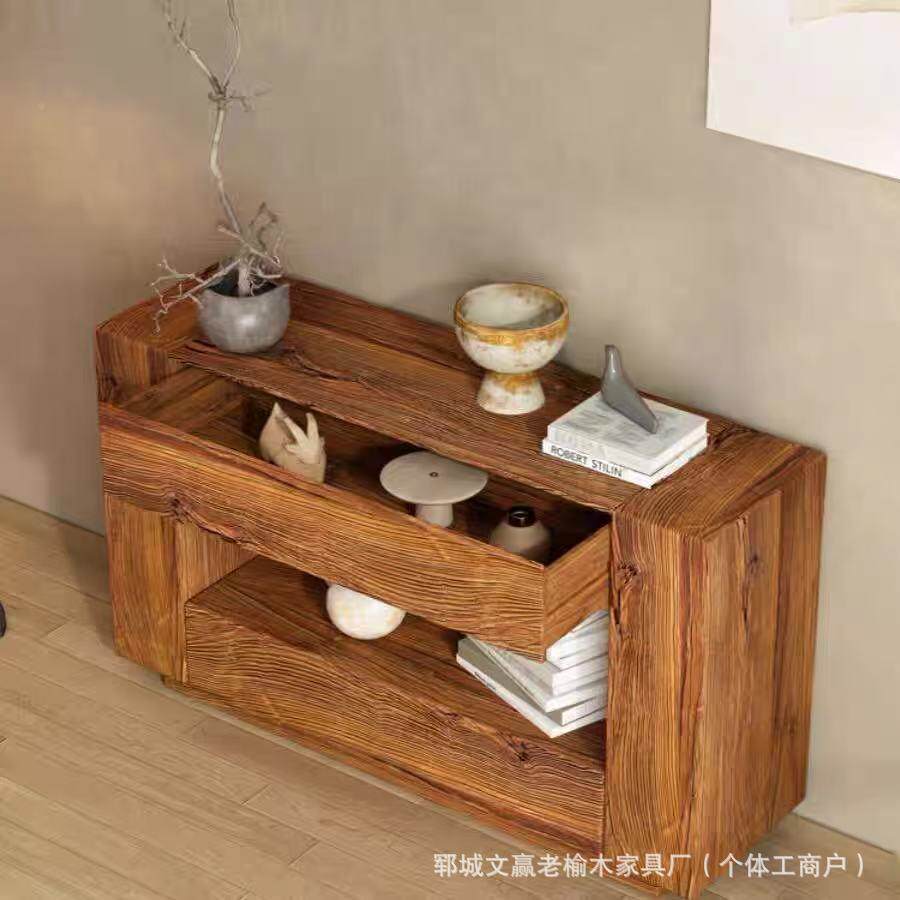 台老榆GVC玄关民宿客木厅装玄关柜子案靠墙边饰柜电视柜收纳储物