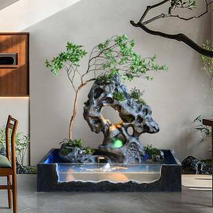 中式仿真太湖石户水外花山园庭院鱼假流TPC水喷泉循环摆件造景池