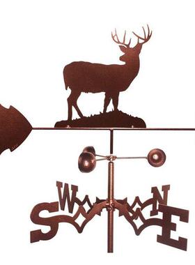 铁VID艺鹿风向标做件旧艺摆件花饰园装用园品园艺金属工艺品插可