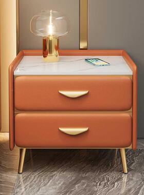 SNA8838柜绿色意式实木床头约现代简卧室家用岩皮质收纳MGL柜轻奢