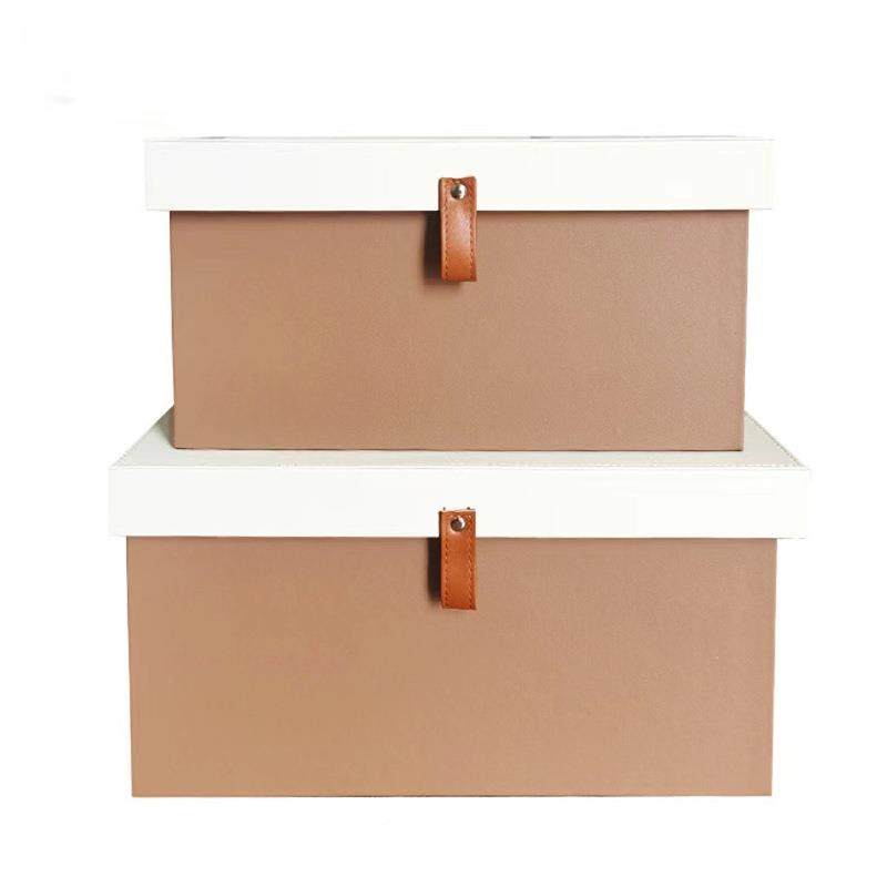 代简约皮储质收纳理整箱现衣帽大中小号间样板间摆件装饰盒大中小,收纳整理,收纳箱,淘宝优惠券,粉丝福利购,淘宝优惠卷