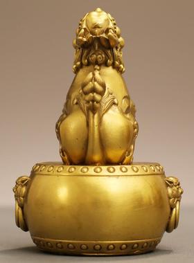 全铜居望天吼威震方瑞兽摆件家客厅办公室桌装MPN面八饰品铜神兽