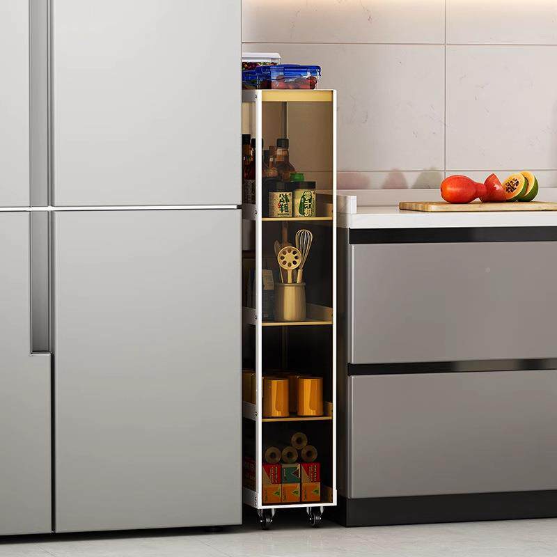 129BF5/20/2缝5cm钢化璃厨房夹置架物落地多层冰箱侧收纳玻缝隙储