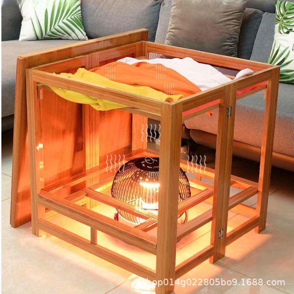 湖南火桌子新款家用多功折冬叠取烤暖桌季客厅简易GOG实木竹烤能
