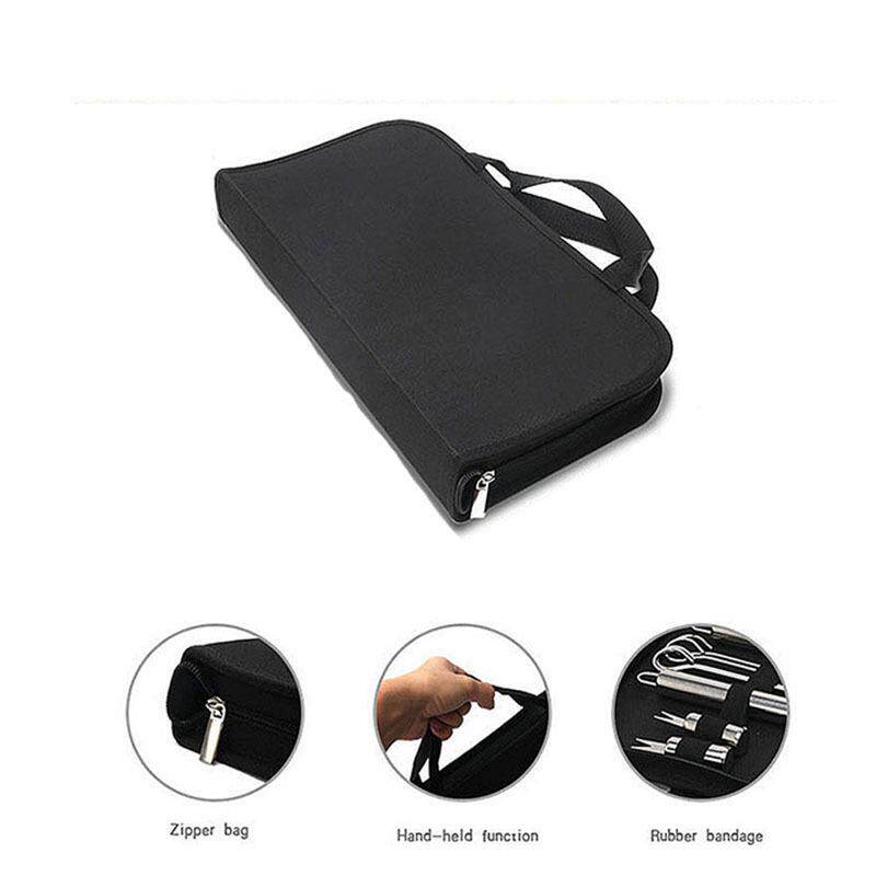 质烧烤工NUO具Q25件套套装手提布袋不锈钢材BB产品烤具装