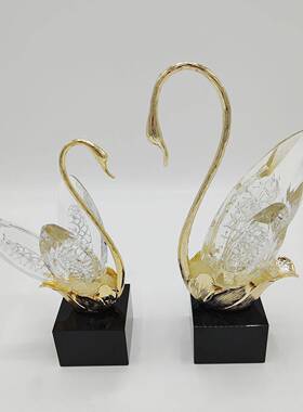 豹创意大理石属摆件设37557计师样板间居美桌面玄关电视柜软装家