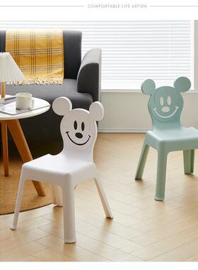可爱儿童餐椅幼儿园靠小背家宝宝凳子简OAH椅约加厚塑料椅子用防