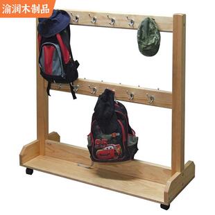 童装店货架儿童房衣帽实木角墙置物架架童落加工定制地衣架儿童衣