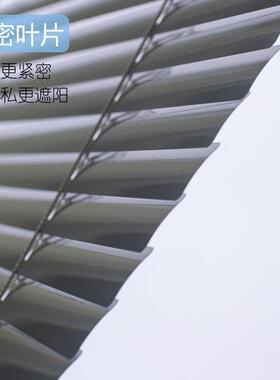 拉百叶窗帘铝间合金办公室厨房卫生升降卷帘QVW电动热隔珠防晒遮