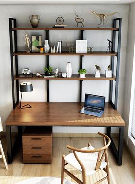 简约现代书桌架ASG组合家用体桌小书户型l一ot工业风f实木电脑桌
