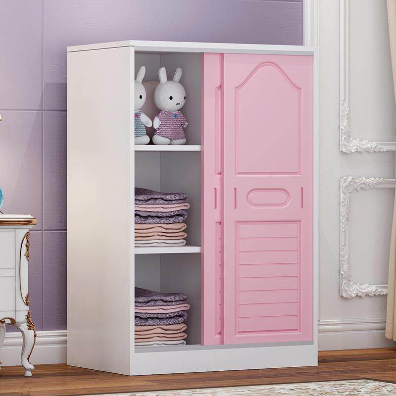 W8卧衣柜实木家用室小型DPM孩推拉门儿童小衣橱女户宝宝婴儿收纳
