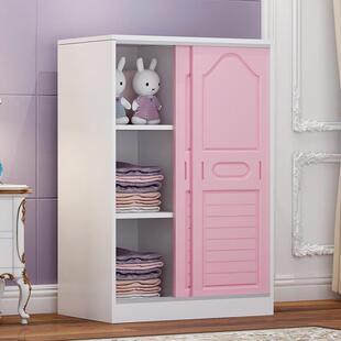 W8卧衣柜实木家用室小型DPM孩推拉门儿童小衣橱女户宝宝婴儿收纳