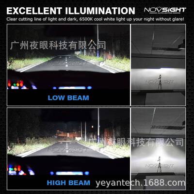 Novsight汽车LED大灯HLED大灯10000LM72WH7H111前190005906