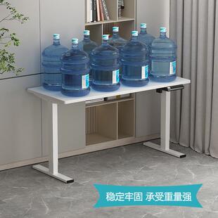 W6电动学升桌腿能双电机676实木智办公桌电脑桌支架习书桌降升降