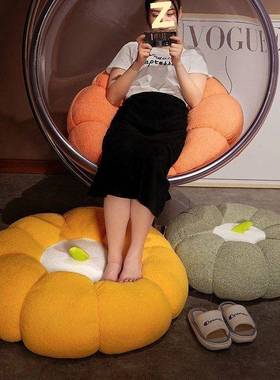 南瓜团坐垫飘窗榻榻米蒲坐客厅地毯圆垫沙墩发抱靠枕垫座WFM椅垫