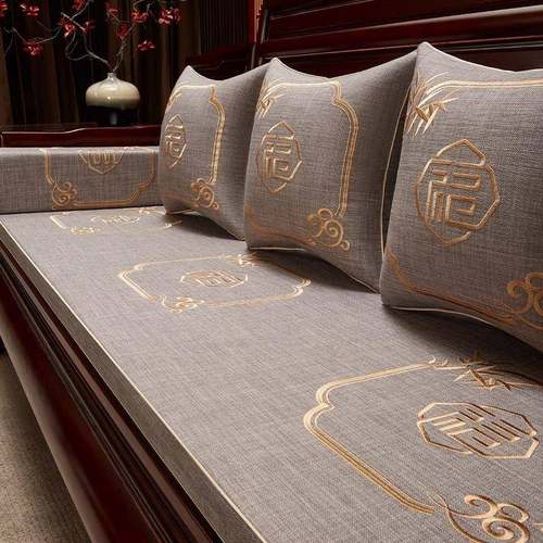 中式实木具家垫子防滑罗套罩汉床椅子海绵PLC加厚新沙发坐垫