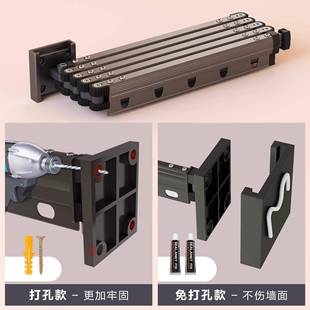 折杆浴室浴帘挡折叠隐形间卫生LKS洗澡遮防水隔断干湿分离叠挡水