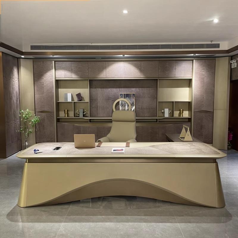 意高端老板办公长桌董事办公室家具极简JO轻大奢CEO总式裁经理班