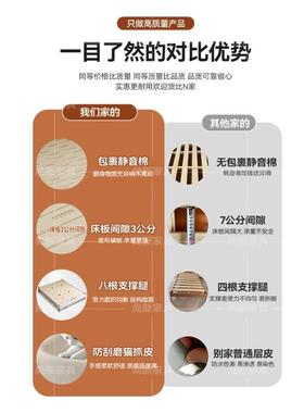 全实骨木排架床子无床头床榻现榻架米代简约2023新款1GJS.5m卧室