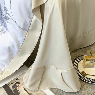 高四端轻奢加厚新100莱52422542赛尔码双印数花四件套人裸睡天丝