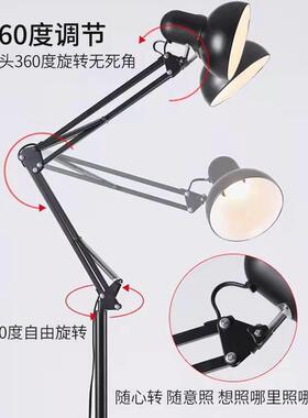 超亮工作灯护眼落地台灯复立式48328轻奢客厅卧古室长折插叠灯架