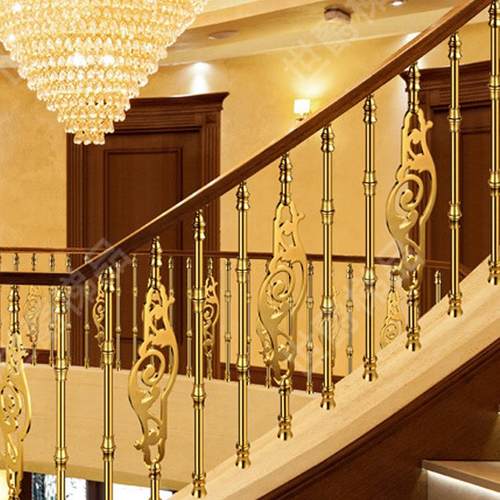 室内不锈钢KMPZ金梯扶手栏别墅楼梯杆不锈钢玫瑰楼立金柱生产