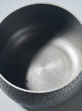 水容山堂茗皓纯锡建壶储水工小茶承台带盖钵型大茶洗手锤NIG纹茶