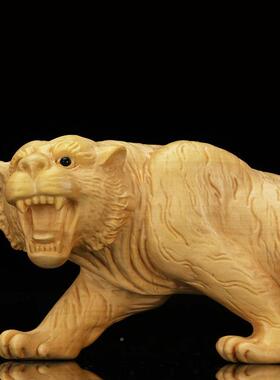 慧仙旺黄内杨木木老虎摆摆件家dFXD4BHM居摆设办公桌车饰品霸气老
