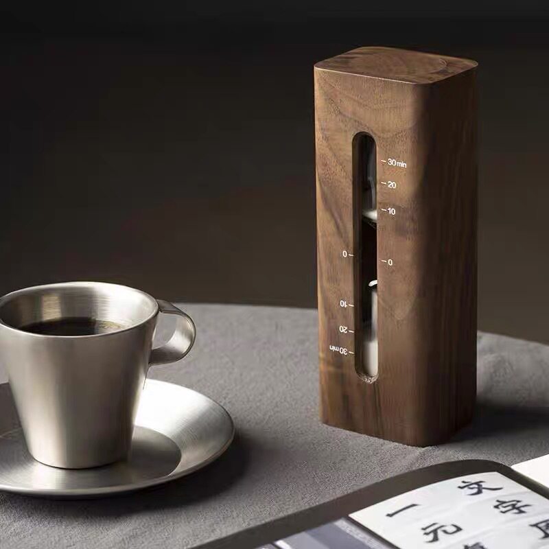 黑胡桃木桌面沙漏计时器30分钟