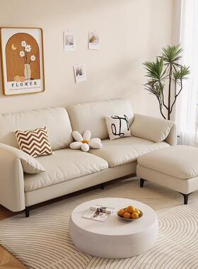 三奶油风小户型沙发客厅卧客房室双人人民宿寓租77371房猫爪皮布