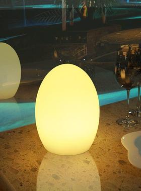 LE酒D吧桌灯室内清吧音乐餐吧气氛台灯创性意个409彩光电式充蛋形