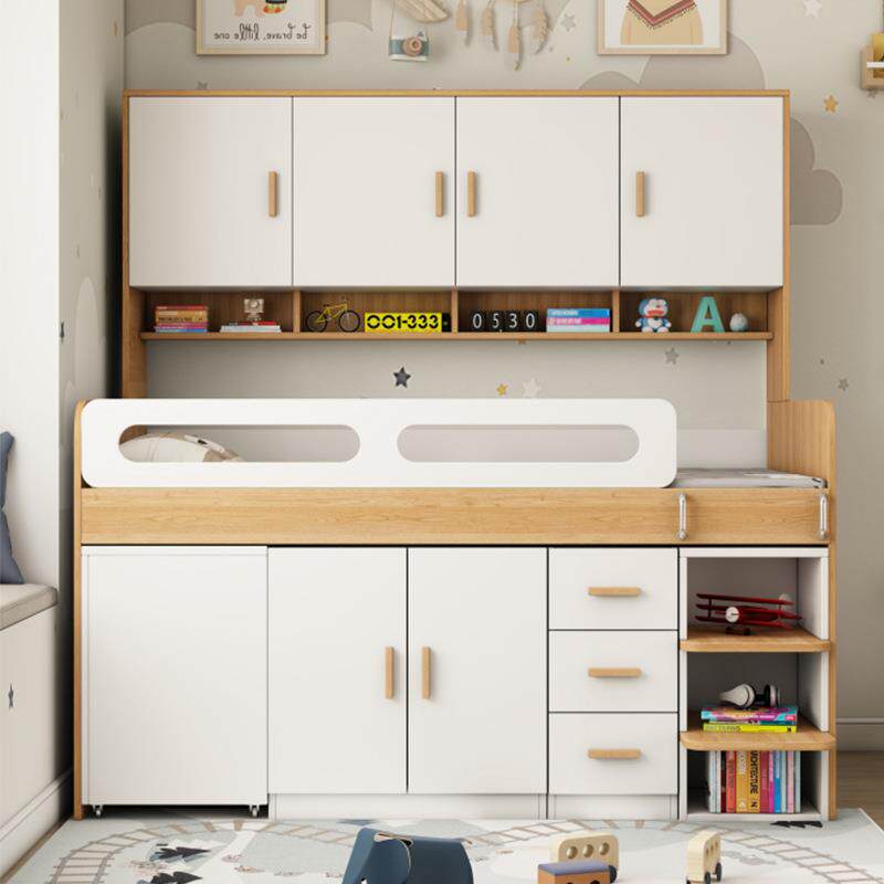 儿童半高床书桌衣小柜一体多TBX功能组合床套装卧室户型床省空间