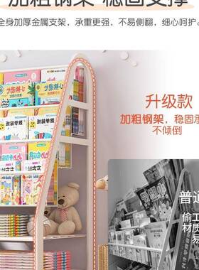童书架移家用绘本架阅读区动收玩具纳DYL架简易宝宝书柜置物儿架