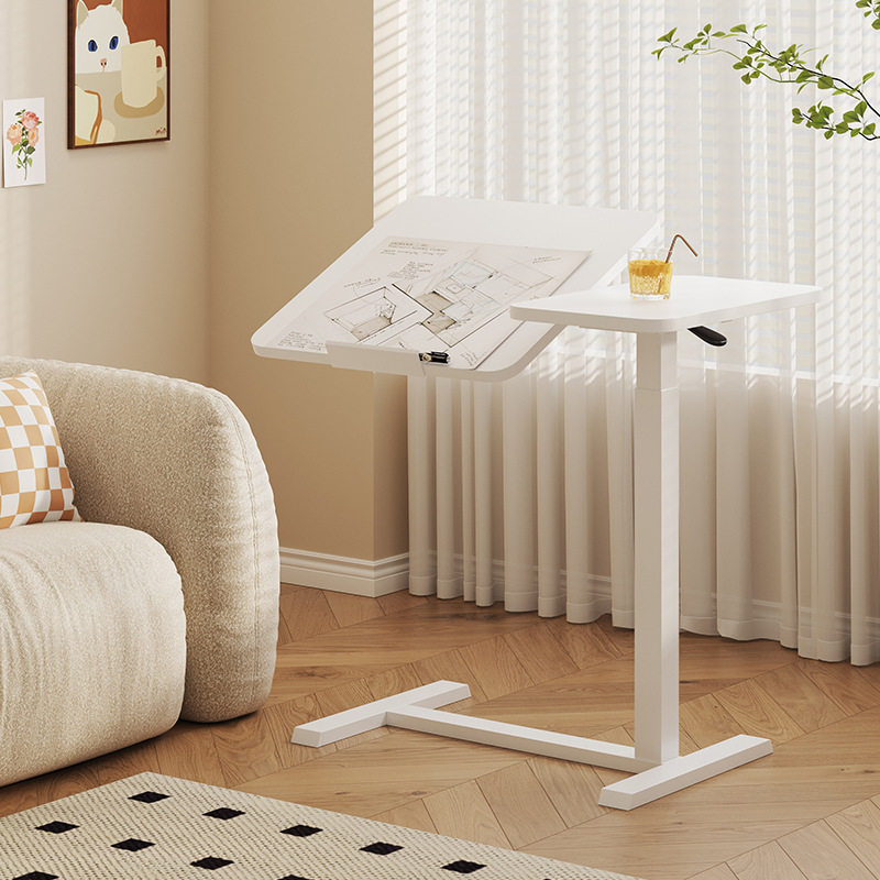 站立可移动气压升降翻转电脑桌