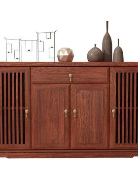 新中式CBG-0623花物梨柜木边柜玄关柜客厅实木轻奢茶水中式靠墙装