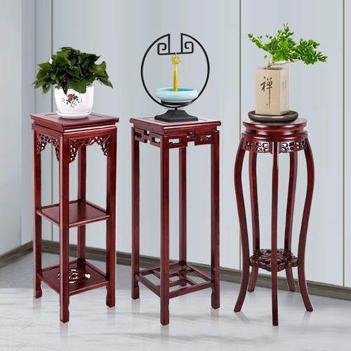 实台BBF木花架简约盆景架中层式木榆客厅古典摆件多花架子仿古阳