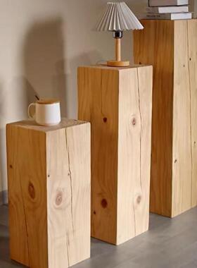 多款样式全木子树桩花架茶实几发边几民宿原71349木根沙雕木桩床