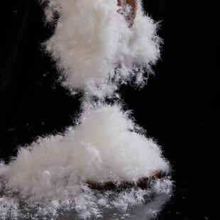 0大朵白9鹅绒新准水纯洗白蓬松度高标纺SWF织羽绒羽毛批服装高蓬