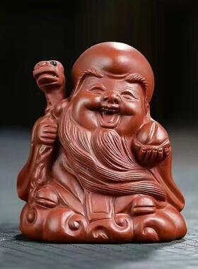 宜寿BUA星茶宠纯全手品工创意精可养茶玩具兴配件原矿紫砂茶桌摆