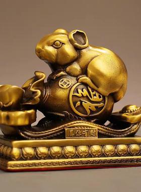 羊铜十二生肖兔摆件吉祥物全套牛虎龙蛇马猴鸡狗猪工艺2877鼠品摆