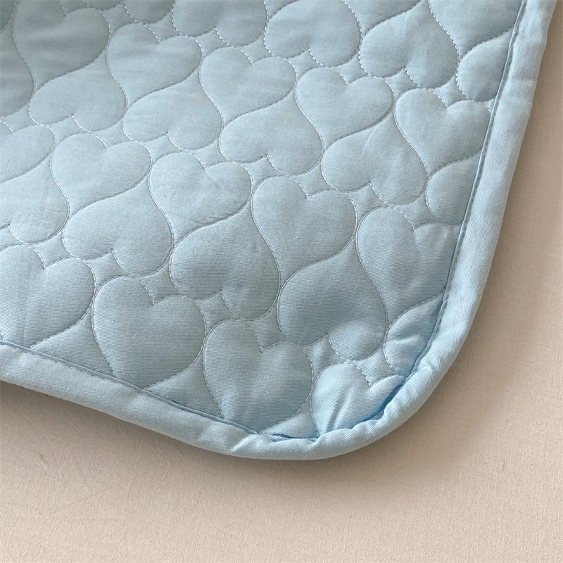 纯棉床垫子席梦思保护套1.全加高棉夹5褥棉加厚SW爱心床笠三件套1